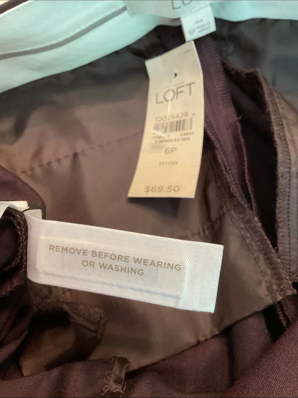 NWT womanLOFT Plum Wide-Leg Dress Pants